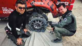 Dakar Team Finishes The Last 24 Miles Of The Day With Only Two Front Tires